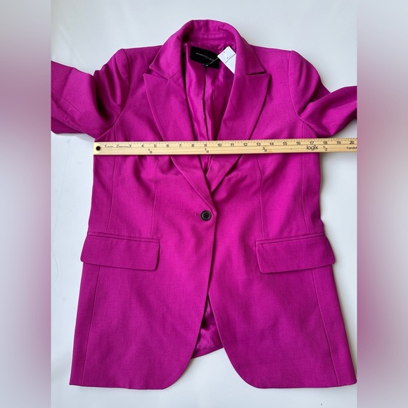 NWT Banana Republic Fuchsia Pink Lined Stretch Spring Blazer Jacket Women’s Sz 2 - Picture 6 of 6